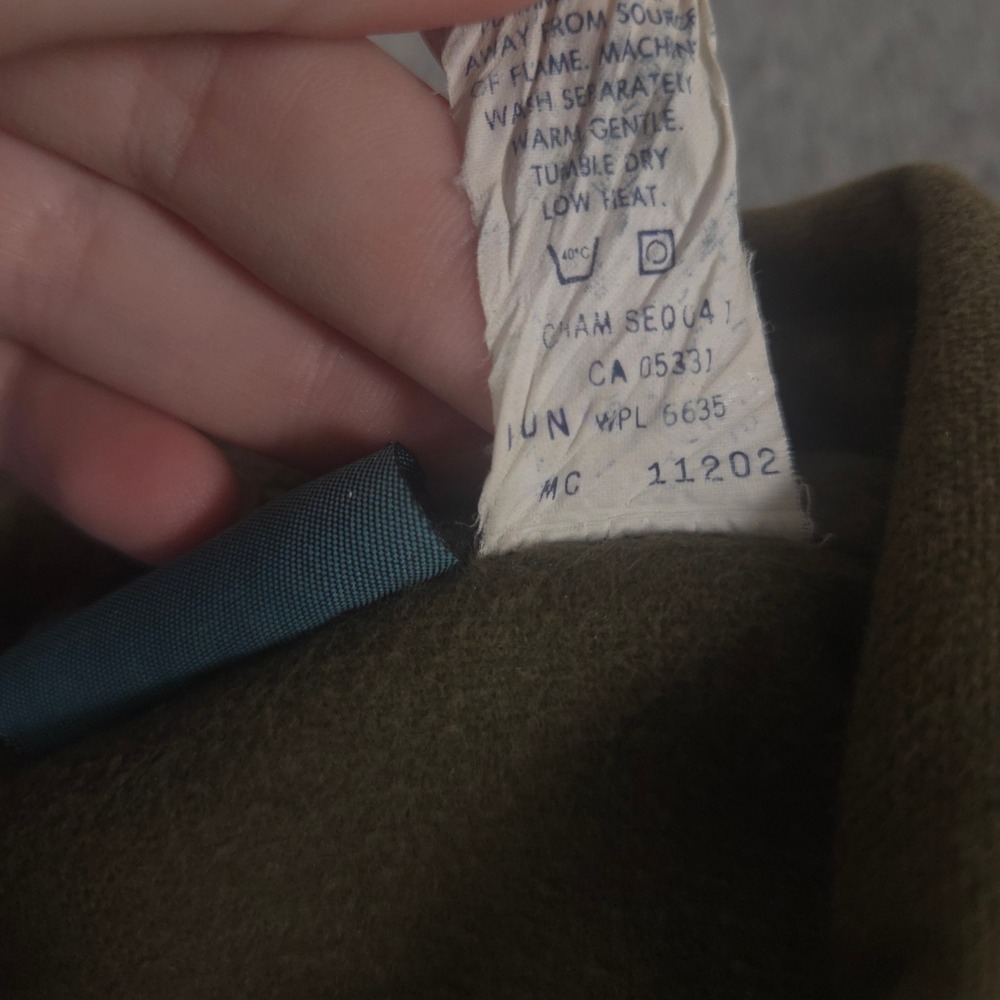 VINTAGE Woolrich Shirt Mens M Green Chamois Cotton Heavyweight Made in USA 90s - Picture 5 of 10